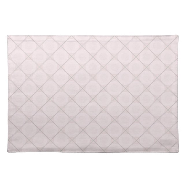 Modern Platinum Pink Pastel Pattern Cloth Placemat (Front)
