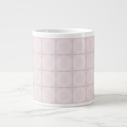 Modern Platinum Pink Pastel Pattern Giant Coffee Mug