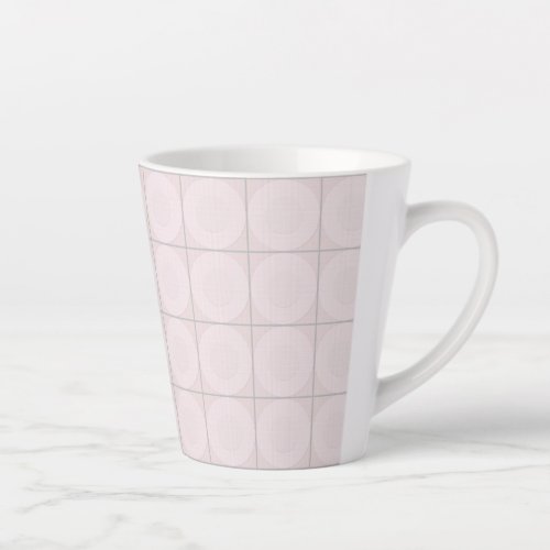 Modern Platinum Pink Pastel Pattern Latte Mug