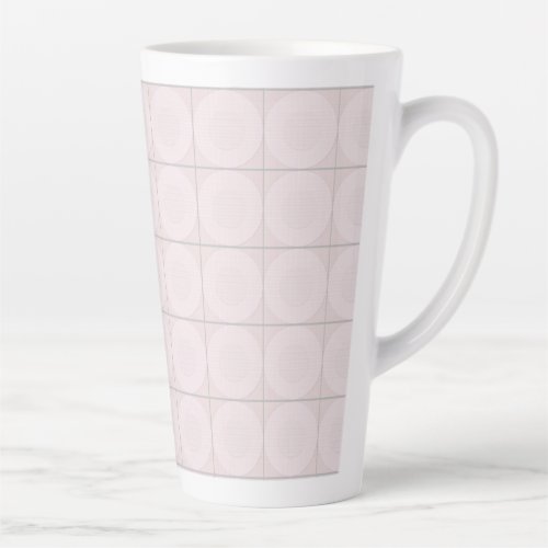 Modern Platinum Pink Pastel Pattern Latte Mug