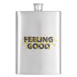 Modern, playful, cheerful design of Feeling Good Flask