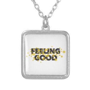 Modern, playful, cheerful design of Feeling Good Silver Plated Necklace