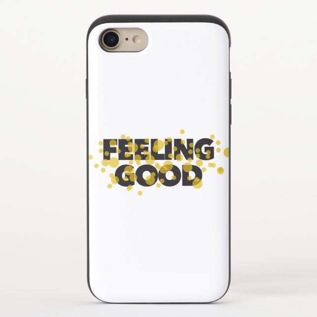 Modern, playful, cheerful design of Feeling Good Uncommon iPhone Case (Back)