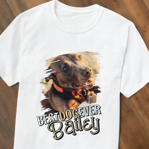 Modern Playful Cool Grunge Custom Pet Dog Photo T-Shirt