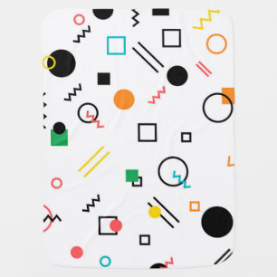 Modern, playful, cool, trendy, Memphis geometric Baby Blanket