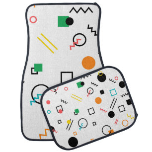 Modern, playful, cool, trendy, Memphis geometric Car Floor Mat