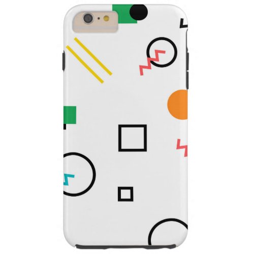 Modern playful cool trendy Memphis geometric Tough iPhone 6 Plus Case