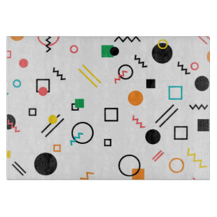 Modern, playful, cool, trendy, Memphis geometric Cutting Board
