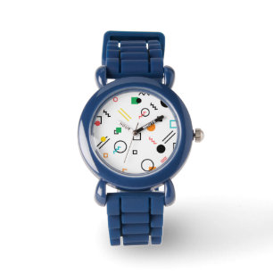 Modern, playful, cool, trendy, Memphis geometric Watch