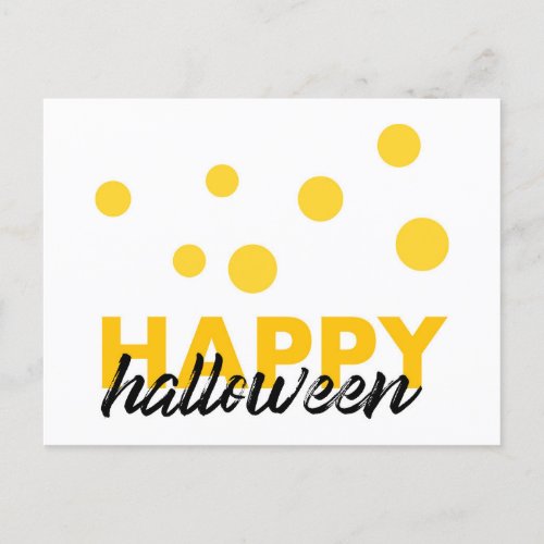 Modern playful design of Happy Halloween Holiday Postcard