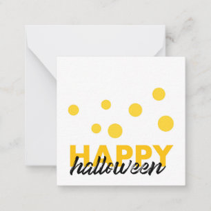 Modern, playful design of Happy Halloween Note Card
