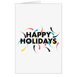 Modern, playful design of  "Happy Holidays" Card