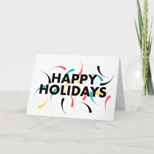 Modern playful design of  Happy Holidays Card