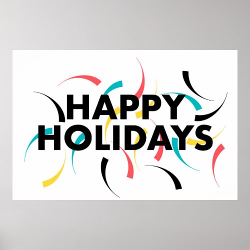 Modern playful design of  Happy Holidays Poster