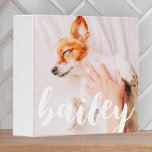 Modern Playful Simple Elegant Chic Pet Photo 3 Ring Binder<br><div class="desc">This simple and classic design is composed of serif typography and add a custom photo of your pet.</div>