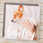 Modern Playful Simple Elegant Chic Pet Photo Car Magnet<br><div class="desc">This simple and classic design is composed of serif typography and add a custom photo of your pet.</div>