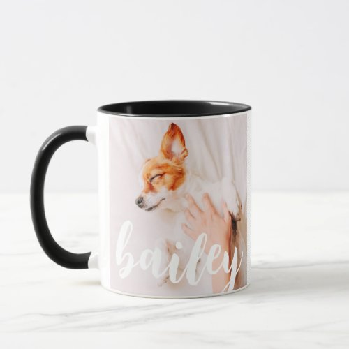 Modern Playful Simple Elegant Chic Pet Photo Mug