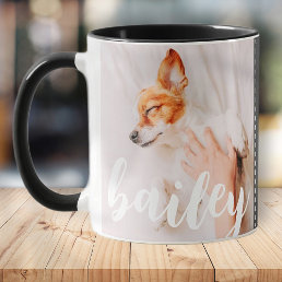 Modern Playful Simple Elegant Chic Pet Photo Mug