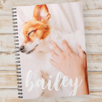 Modern Playful Simple Elegant Chic Pet Photo Notebook