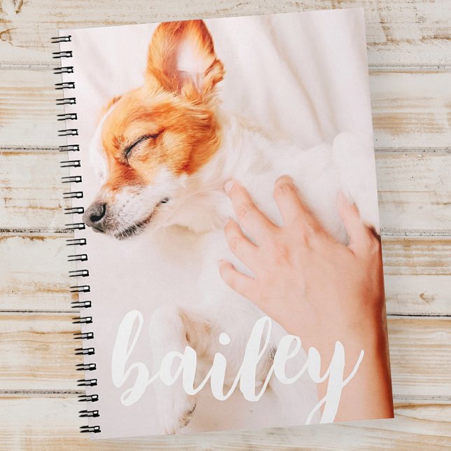 Modern Playful Simple Elegant Chic Pet Photo Notebook (Creator Uploaded)