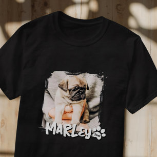 Modern Playful Simple Grunge Custom Pet Photo T-Shirt