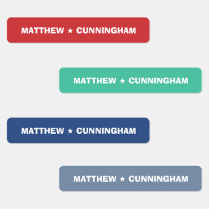 Modern Playful Typography Add Your Name Kids' Labels