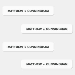 Modern Playful Typography Add Your Name Kids' Labels