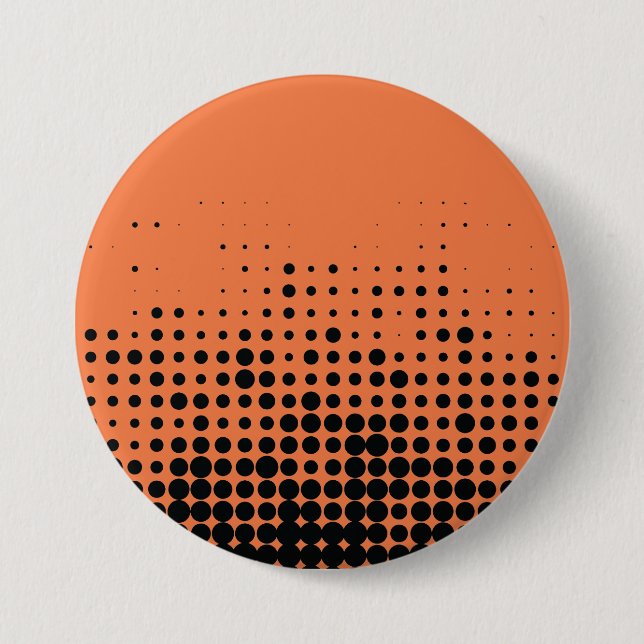 Modern, playful, urban geometric circle pattern button (Front)