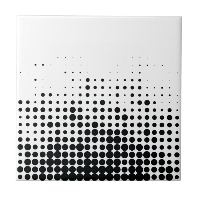 Modern, playful, urban geometric circle pattern ceramic tile (Front)