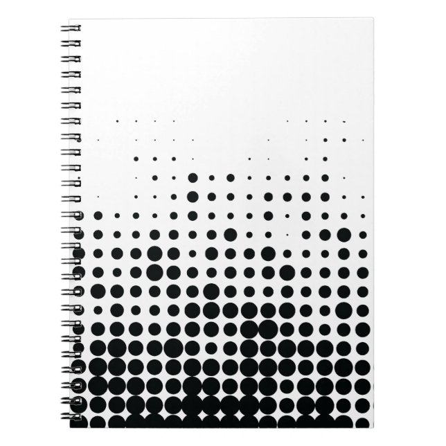 Modern, playful, urban geometric circle pattern notebook (Front)