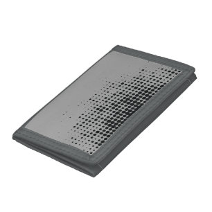 Modern, playful, urban geometric circle pattern tri-fold wallet