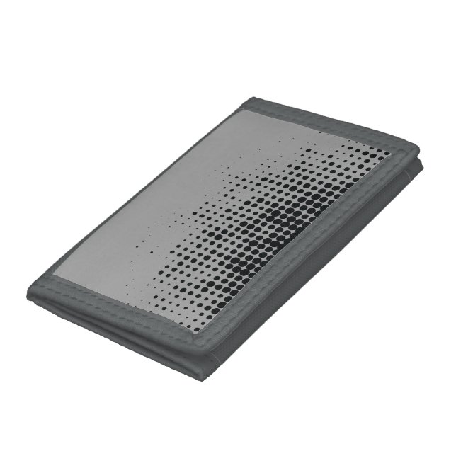 Modern, playful, urban geometric circle pattern tri-fold wallet (Bottom)