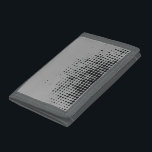 Modern, playful, urban geometric circle pattern trifold wallet<br><div class="desc">Abstract,  bold,  cool and playful geometric pattern made with halftone circles / dots. Modern,  simple,  urban graphic art in black color.</div>