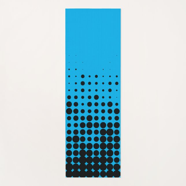 Modern, playful, urban geometric circle pattern yoga mat (Front)