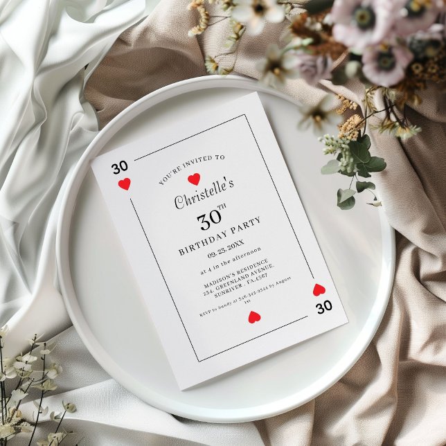 Modern Playing Card Playing Card 30th Birthday (Creator Uploaded)