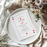 Modern Playing Card Playing Card 30th Birthday<br><div class="desc">Modern Playing Card 30th Birthday invitation — perfect for anyone who loves poker nights, casino vibes, or just a bold, fun celebration! Designed with a sleek black, red, and white color palette, this invitation features stylish playing card details and a modern layout that sets the tone for a classy night...</div>