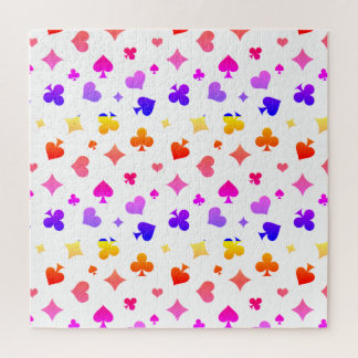 Modern Playing Card Suits Pattern Jigsaw Puzzle