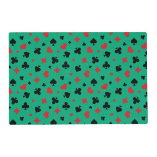 Modern Playing Card Suits Pattern Placemat