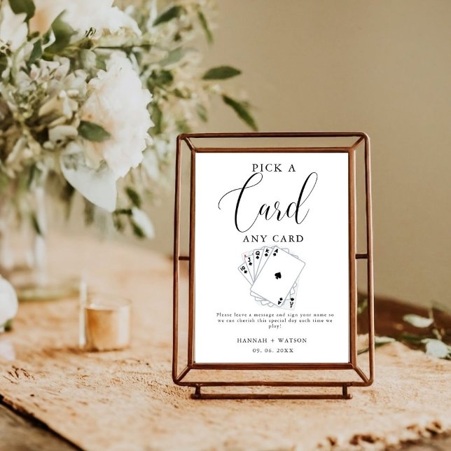 Modern Playing Cards Wedding Guest book Sign (Creator Uploaded)