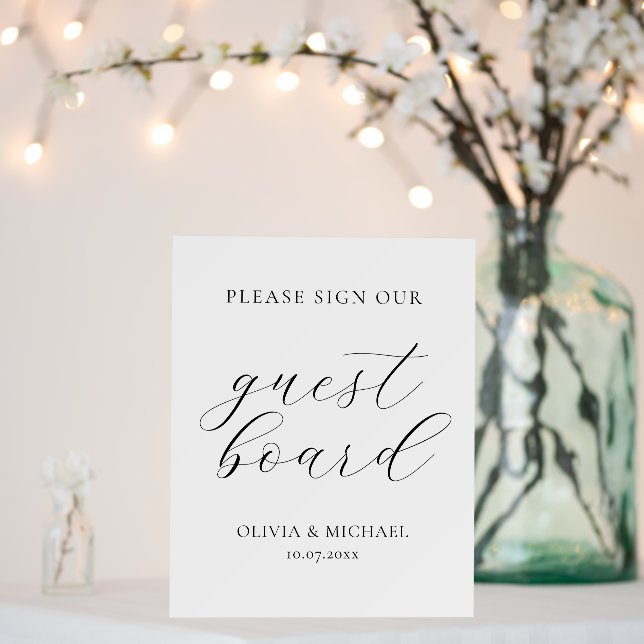 Modern Please Sign Our Guest Board Wedding (In Situ (Wedding))