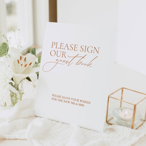 Modern Please Sign Our Guest Book Wedding Sign