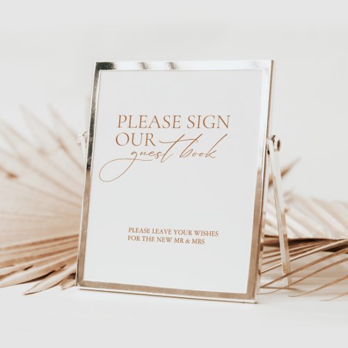 Modern Please Sign Our Guest Book Wedding Sign