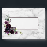 Modern Plum Purple Geometric Marble Floral Wedding Envelope<br><div class="desc">Create the perfect wedding invitation set with this pretty,  elegant envelope design,  featuring watercolor eucalyptus greenery and plum purple floral arrangements inside the flap,  and on the front with a faux Carrera marble background,  both inside and out! Part of an invitation suite. Copyright Elegant Invites,  all rights reserved.</div>