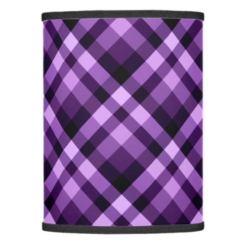 Modern Plum Purple Plaid Pattern Lamp Shade