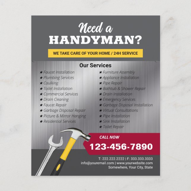 Modern Plumber / Electrician (Generic) Flyer (Front)
