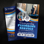 Modern Plumber Plumbing Installation Blue Orange Flyer<br><div class="desc">Stand out from the competition with this sleek, modern plumbing flyer design! This template features a vibrant color scheme, professional photography, and a clear call to action. Attract new customers and showcase your expertise: Bold, eye-catching design: This template is sure to capture attention in mailboxes and on bulletin boards. High-quality...</div>