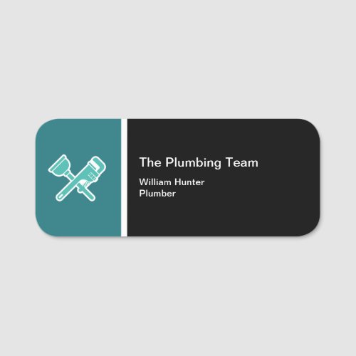 Modern Plumber Pluming Service Name Badges