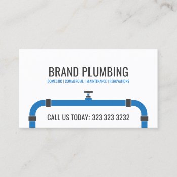 Modern Plumbers  Drain Layers  Plumbing Business Card by J32Design at Zazzle