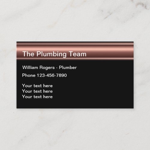 Modern Plumbing Business Card