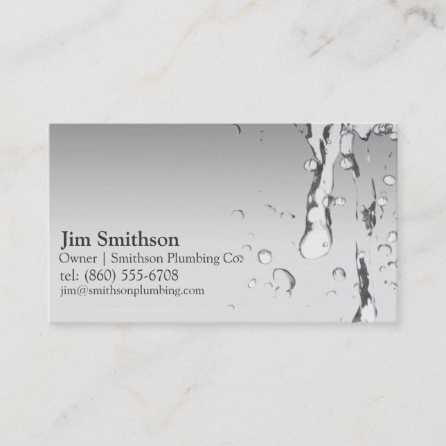 Modern Plumbing Business Cards (Front)